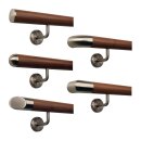 Konfigurator Holz Handlauf - Holzart Nussbaum lackiert in Ø 42 mm
