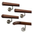 Konfigurator Holz Handlauf - Holzart Nussbaum lackiert in Ø 42 mm