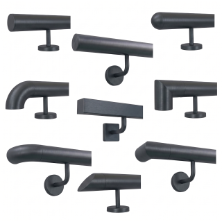 Konfigurator Edelstahl Handlauf - Farbe Anthrazit Ø 42,4 mm