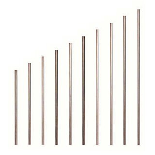 Edelstahlrohr Ø 12 mm - Ø 30 mm Geländerstab ohne Gewinde, Variante Ø 14 mm x 1,0 mm und Länge 770 mm