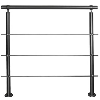 Konfigurator Edelstahl Geländer mit Handlauf Edelstahl und 3 Querstreben