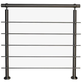 Konfigurator Edelstahl Geländer mit Handlauf Edelstahl und 5 Querstreben