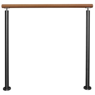 Konfigurator Edelstahl Geländer mit Handlauf Holz Buche ohne Querstreben