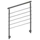 Konfigurator Edelstahl Geländer mit 5 Querstreben und Seitenabstand 10 mm