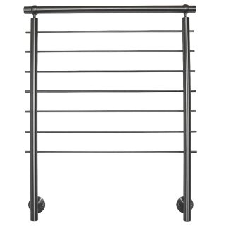 Konfigurator Geländer mit Handlauf Edelstahl Schwarz, 7 Querstreben und Seitenabstand 10 mm
