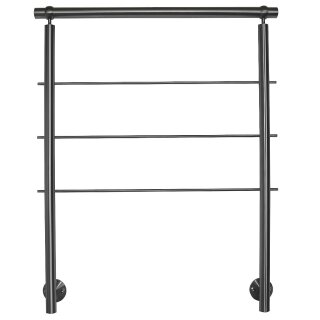 Konfigurator Edelstahl Geländer mit Handlauf Holz Buche, 3 Querstreben und Seitenabstand 30 mm