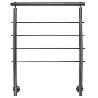 Konfigurator Edelstahl Geländer mit Handlauf Holz Eiche, 4 Querstreben und Seitenabstand 30 mm