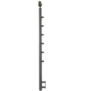 Edelstahl Pfosten mit Kugelring Pfosten mit 6 Querstreben und Seitenabstand 70 mm