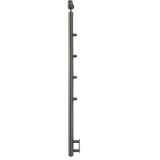 Edelstahl Pfosten mit Halteplatte Pfosten mit 4 Querstreben und Seitenabstand 30 mm