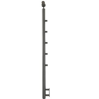 Edelstahl Pfosten mit Halteplatte Pfosten mit 5 Querstreben und Seitenabstand 10 mm