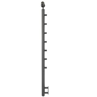 Edelstahl Pfosten mit Halteplatte Pfosten mit 7 Querstreben und Seitenabstand 10 mm
