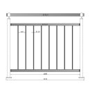 Geländer senkrechte Streben Aufmontage 1000 mm...