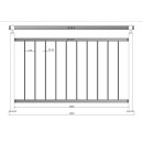 Geländer senkrechte Streben Aufmontage 1000 mm...