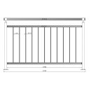 Geländer senkrechte Streben Aufmontage 1000 mm...