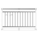 Geländer senkrechte Streben Aufmontage 1000 mm...