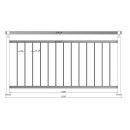 Geländer senkrechte Streben Aufmontage 1000 mm...