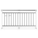 Geländer senkrechte Streben Aufmontage 1000 mm...