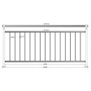 Geländer senkrechte Streben Aufmontage 1000 mm...