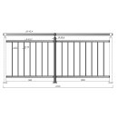 Geländer senkrechte Streben Aufmontage 1000 mm...