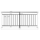 Geländer senkrechte Streben Aufmontage 1000 mm...