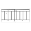 Geländer senkrechte Streben Aufmontage 1000 mm...