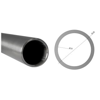 Edelstahlrohr V2A Rohr rund Profil Stange Querschnitt 25 x 2 mm Länge: 200 mm