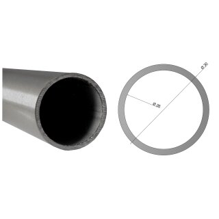 Edelstahlrohr V2A Rohr rund Profil Stange Querschnitt 30 x 2 mm Länge: 1700 mm