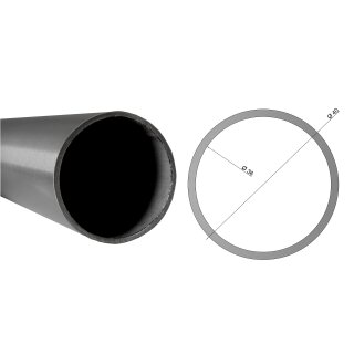 Edelstahlrohr V2A Rohr rund Profil Stange Querschnitt 40 x 2 mm Länge: 400 mm