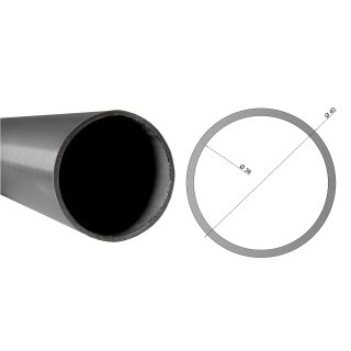 Edelstahlrohr V2A Rohr rund Profil Stange Querschnitt 40 x 2 mm Länge: 3400 mm