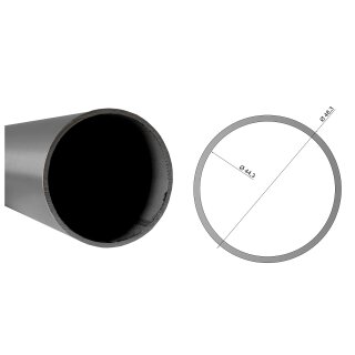Edelstahlrohr V2A Rohr rund Profil Stange Querschnitt 48,3 x 2 mm (1½ Zoll) Länge: 5800 mm