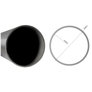 Edelstahlrohr V2A Rohr rund Profil Stange Querschnitt 60,3 x 2 mm (2 Zoll) Länge: 5200 mm