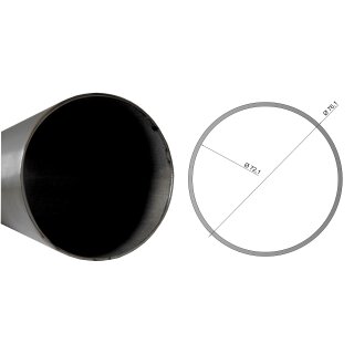 Edelstahlrohr V2A Rohr rund Profil Stange Querschnitt 76,1 x 2 mm (2½ Zoll) Länge: 800 mm