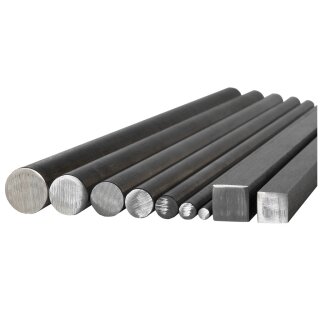 Stahl Vollmaterial Rund und Vierkant 1500mm Länge 