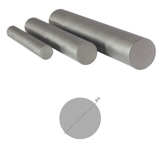 Aluminium Rundst&auml;be Rundrohre Flachstangen Alu Profil Rundmaterial Rund Hohlstab Rundstab (Stab massiv) 8 mm .. eloxierbar l&ouml;tbar 20cm x 2 St&uuml;ck ............... (200mm 0,2m 0,20m)
