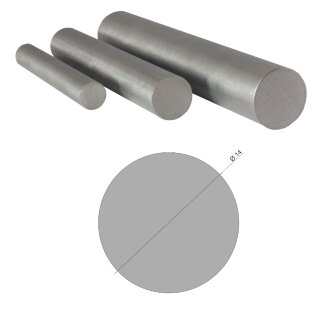 Aluminium Rundst&auml;be Rundrohre Flachstangen Alu Profil Rundmaterial Rund Hohlstab Rundstab (Stab massiv) 14 mm .Rundstangen St&auml;be 30cm x 2 St&uuml;ck ............... (300mm 0,3m 0,30m)