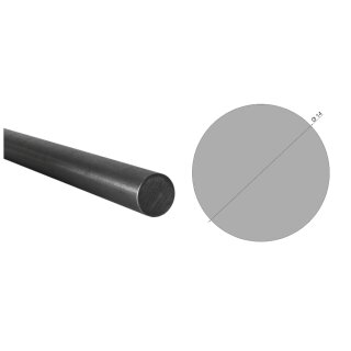 Rund- und Vierkant Edelstahl V2A Niro Vollmaterial rund Ø 14 mm Länge: 2700 mm / 270 cm / 2,7 m