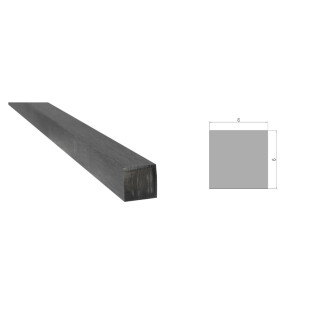 Rund- und Vierkant Edelstahl V2A Niro Vollmaterial quadrat 6/6 mm Länge:  4500 mm / 450 cm / 4,5 m