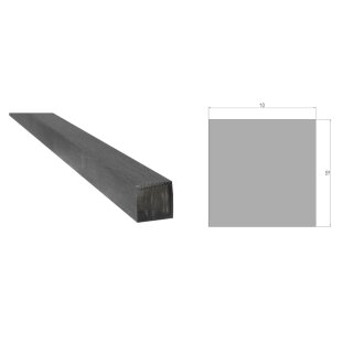 Rund- und Vierkant Edelstahl V2A Niro Vollmaterial quadrat 10/10 mm Länge: 1000 mm / 100 cm / 1,0 m