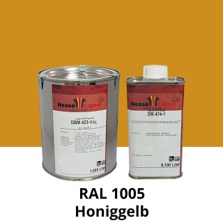 Farblack Hesse Lignal 2K DBM 423 - RAL 1005 Honiggelb 1 Liter