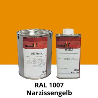 Farblack Hesse Lignal 2K DBM 423 - RAL 1007 Narzissengelb 1 Liter