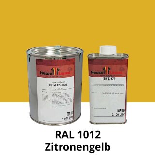 Farblack Hesse Lignal 2K DBM 423 - RAL 1012 Zitronengelb 1 Liter