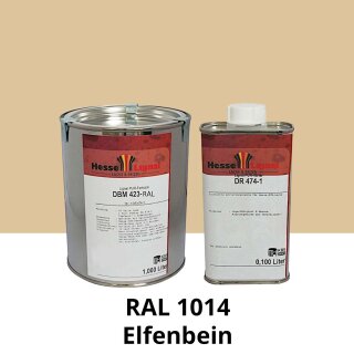 Farblack Hesse Lignal 2K DBM 423 - RAL 1014 Elfenbein 1 Liter