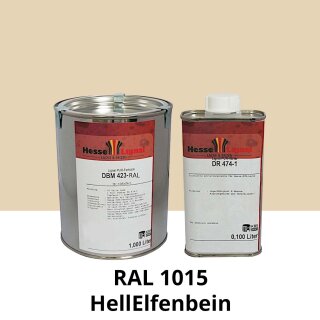 Farblack Hesse Lignal 2K DBM 423 - RAL 1015 Hellelfenbein 1 Liter