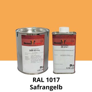 Farblack Hesse Lignal 2K DBM 423 - RAL 1017 Safrangelb 1 Liter
