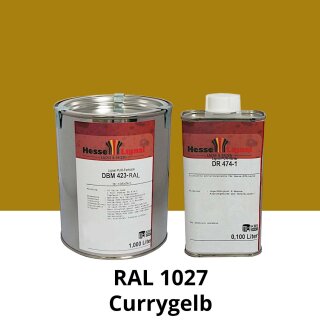 Farblack Hesse Lignal 2K DBM 423 - RAL 1027 Currygelb 1 Liter