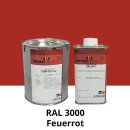 Farblack Hesse Lignal 2K DBM 423 - RAL 3000 Feuerrot 1 Liter