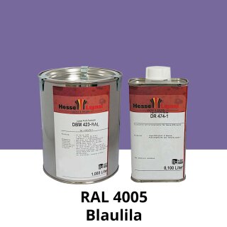 Farblack Hesse Lignal 2K DBM 423 - RAL 4005 Blaulila 1 Liter