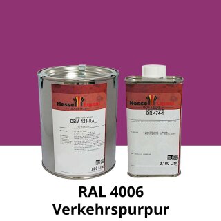 Farblack Hesse Lignal 2K DBM 423 - RAL 4006 Verkehrspurpur 1 Liter