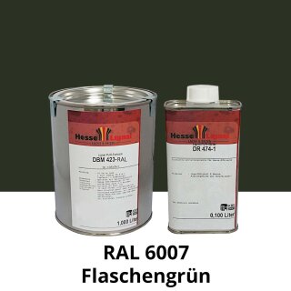 Farblack Hesse Lignal 2K DBM 423 - RAL 6007 Flaschengrün 1 Liter