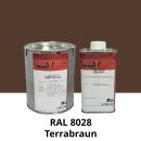 Farblack Hesse Lignal 2K DBM 423 - RAL 8028 Terrabraun 1 Liter